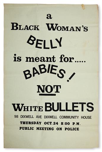 (BLACK PANTHERS.) A Black Woman’s Belly is Meant for. . . . Babies, NOT White Bullets.